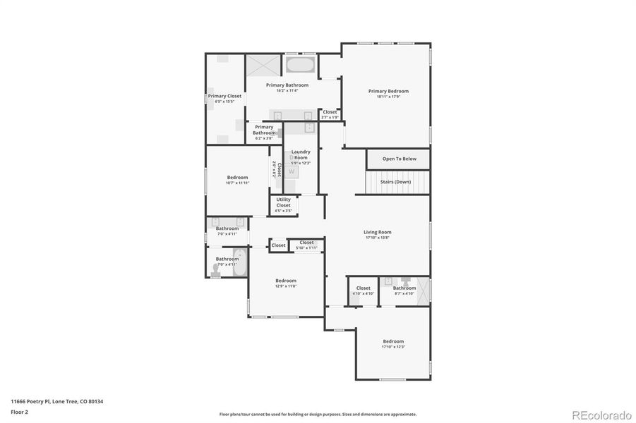 2D floor plan layout of this home in , Parker, CO (Image 4).