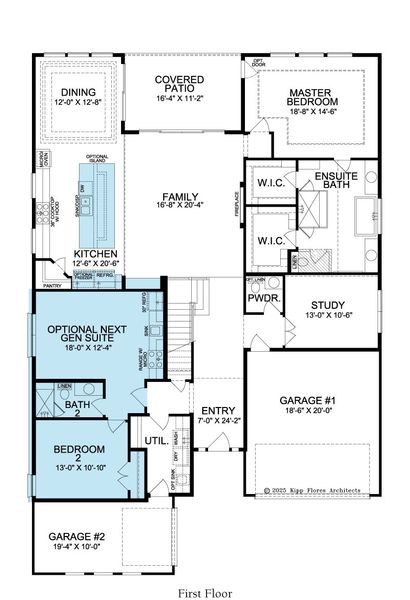 2D floor plan layout for the Hawthorne by Landon Homes in Lexington Frisco, Frisco, TX (Image 25).