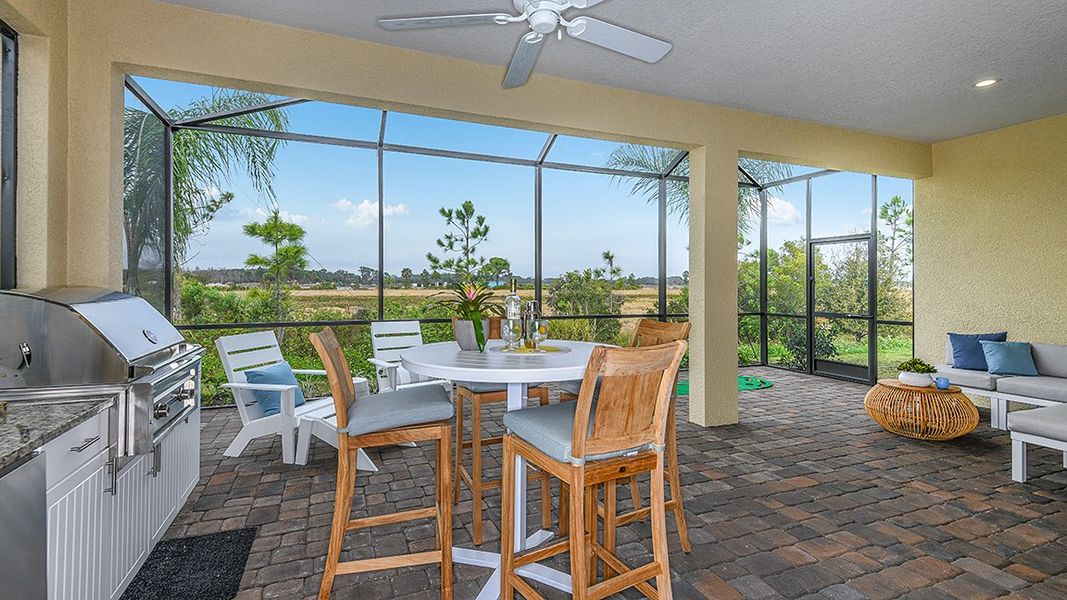 Representative exterior details of a home built from the Bright Meadow 2 by Neal Communities in Grand Palm, Venice (Image 22).