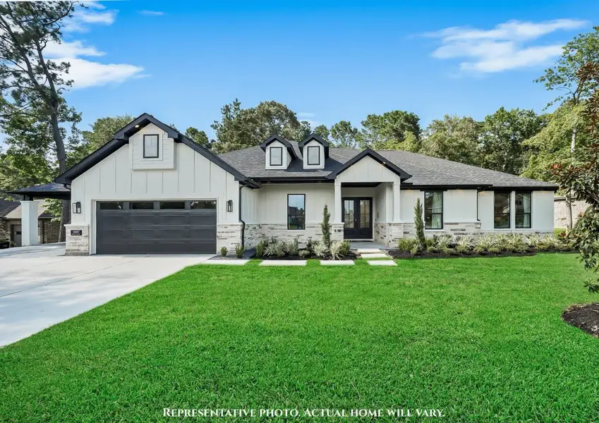 Front exterior of a home in the Deer Pines community, located in Conroe, TX (Image 7). Front exterior of a home in the Deer Pines community, located in Conroe, TX (Image 7).