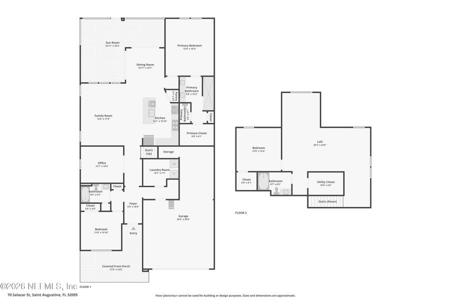 2D floor plan layout of this home in , St. Augustine, FL (Image 7).
