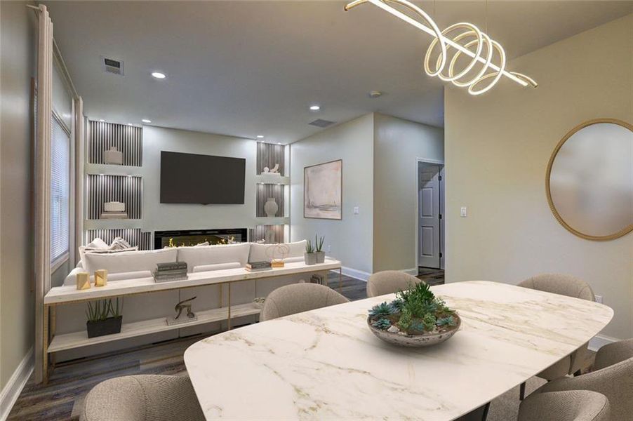 Furnished interior view inside a new home in , Atlanta (Image 10).