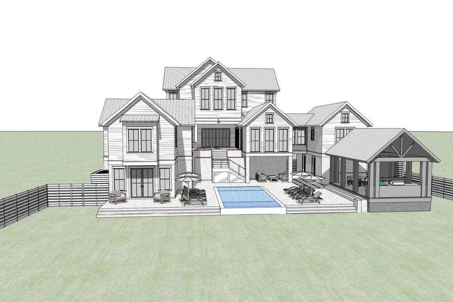 Exterior rendering of this home design in , Charleston, SC (Image 3).