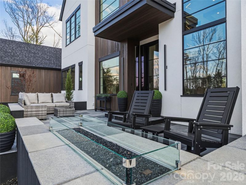 Exterior details and patio area of a home in , Asheville (Image 25).