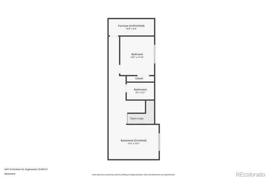 2D floor plan layout of this home in , Englewood, CO (Image 5). 2D floor plan layout of this home in , Englewood, CO (Image 5).