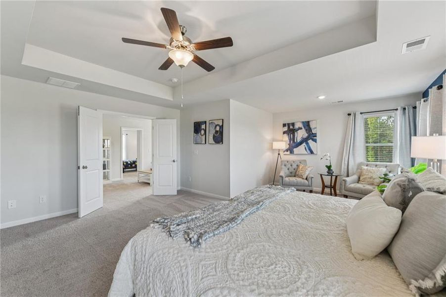 Furnished interior view inside a new home in The Hills at Cedar Creek, Winder (Image 23).