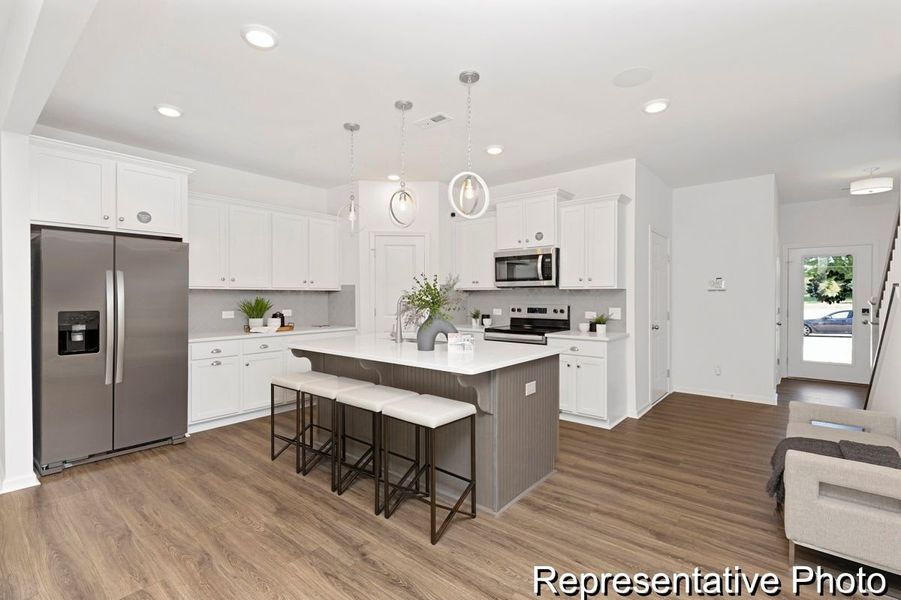 Furnished interior view inside a new home in Covington Ridge Townhomes, Thomasville (Image 4). Furnished interior view inside a new home in Covington Ridge Townhomes, Thomasville (Image 4).