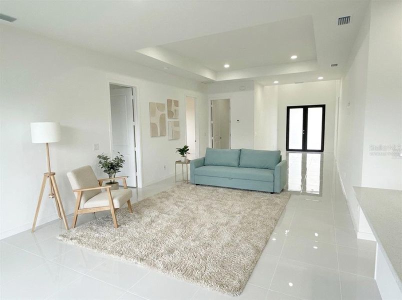 Furnished interior view inside a new home in , Cape Coral (Image 11). Furnished interior view inside a new home in , Cape Coral (Image 11).