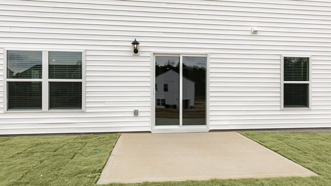 Exterior details and patio area of a home in Bynum Farms, Farmville (Image 3). Exterior details and patio area of a home in Bynum Farms, Farmville (Image 3).
