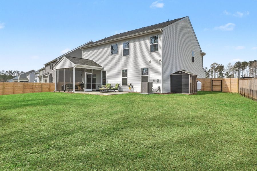 Exterior details and patio area of a home in Parker's Preserve, Ridgeville (Image 4).