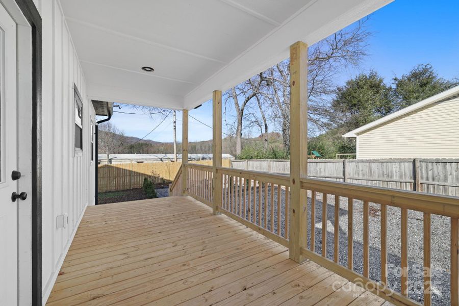 Exterior details and patio area of a home in , Bryson City (Image 41).