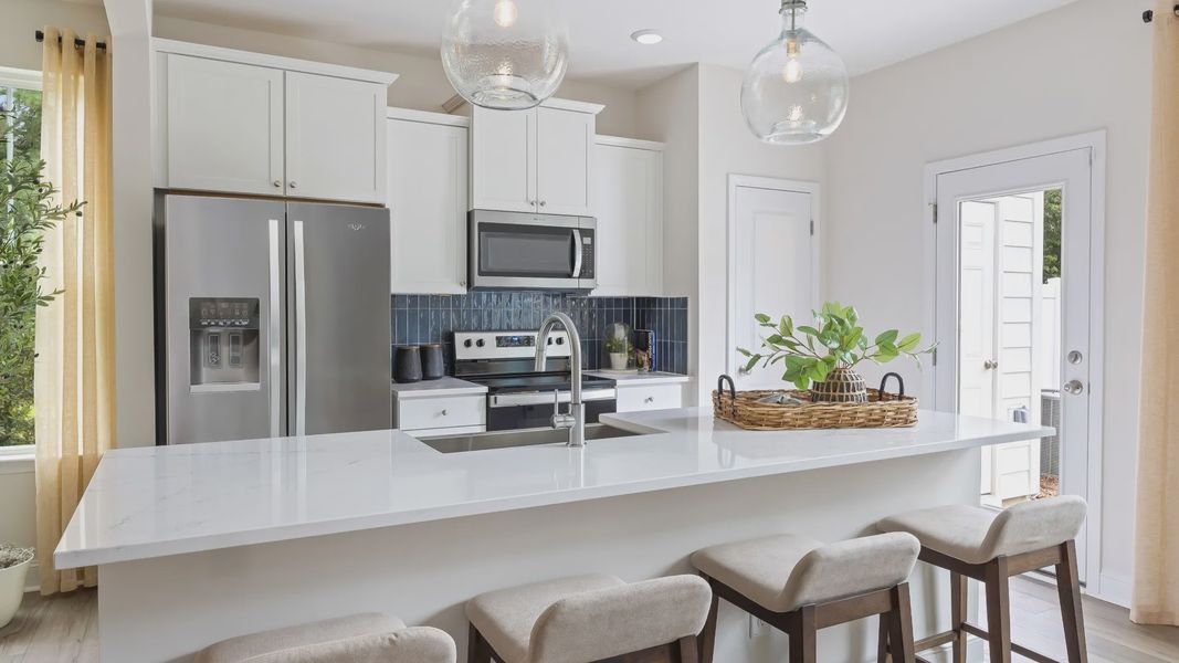 Furnished interior view inside a new home in Sidney Creek Townhomes, Zebulon (Image 6).