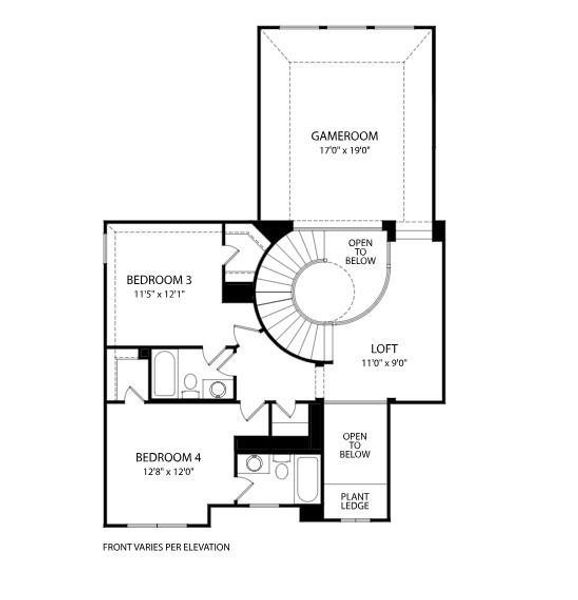 Ravenna Second Level Floor Plan