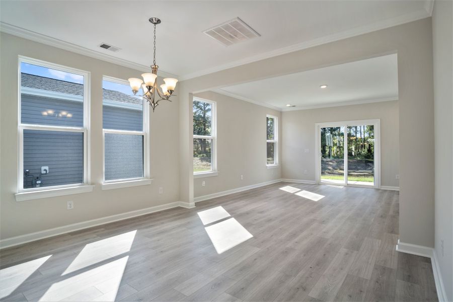 Representative unfurnished interior of a home built from the The Jasmine by Chesapeake Homes in Coastal Club of the Carolinas, Calabash (Image 11).