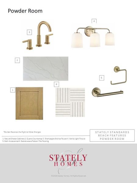 Powder room selections.