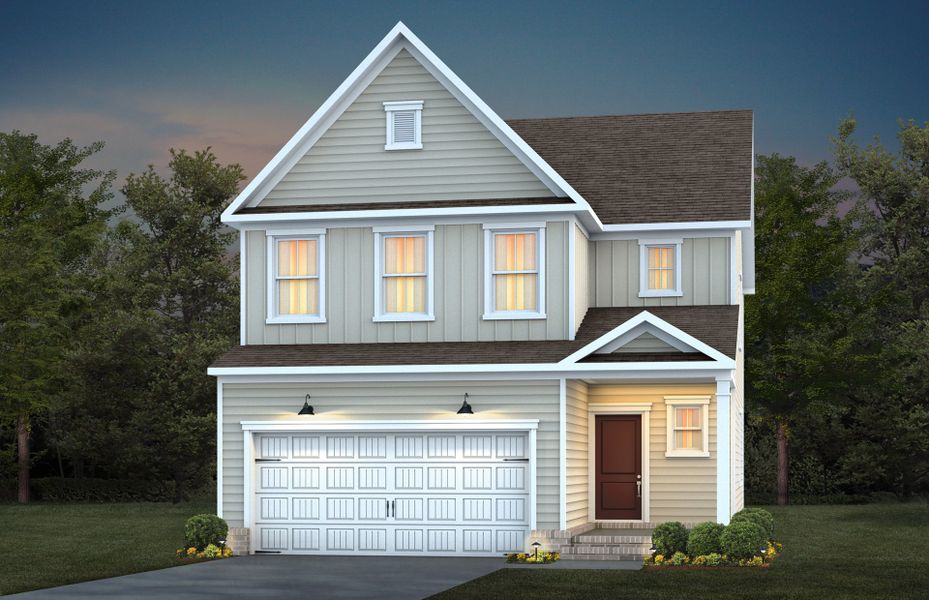 Representative exterior photo of a completed home built from the Harris by Pulte Homes in Cambria, Garner, NC (Image 20).