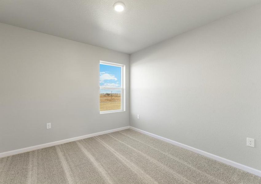 The secondary bedrooms have carpet.