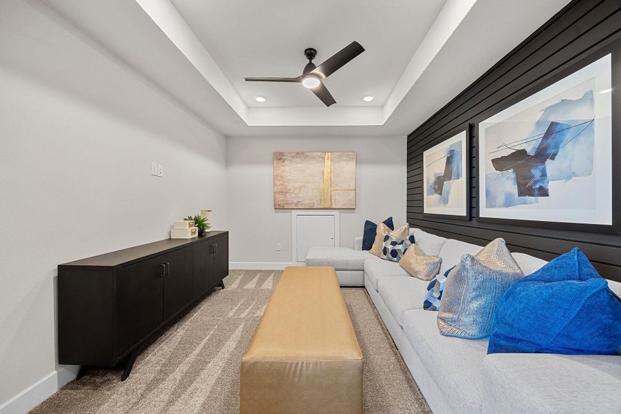 Representative furnished interior of a home built from the The Cameron by Westin Homes in Flora - 60', Hutto (Image 28).