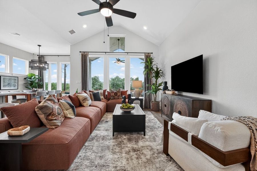 Representative furnished interior of a home built from the Lamar by Taylor Morrison in Easton Park, Austin (Image 12).