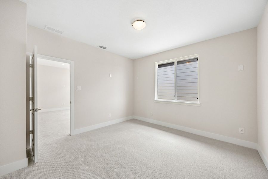 Representative unfurnished interior of a home built from the Mirella by Landon Homes in Fields - East Village, Frisco (Image 28). Representative unfurnished interior of a home built from the Mirella by Landon Homes in Fields - East Village, Frisco (Image 28).