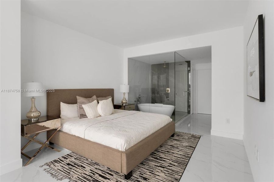 Furnished interior view inside a new home in , Miami (Image 4).