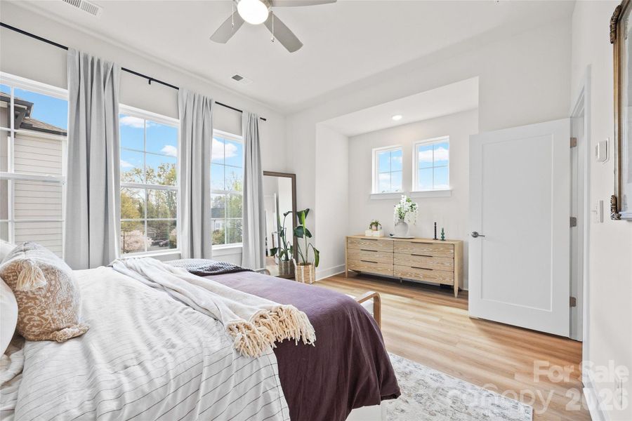 Primary bedroom on upper level