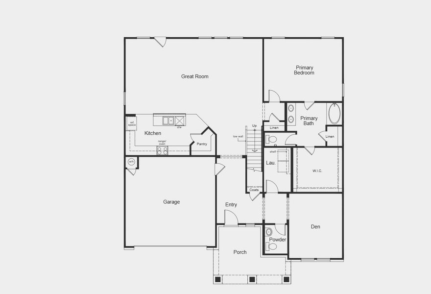 2D floor plan layout for the Plan 3171 by KB Home in Davina, Rosenberg, TX (Image 7).