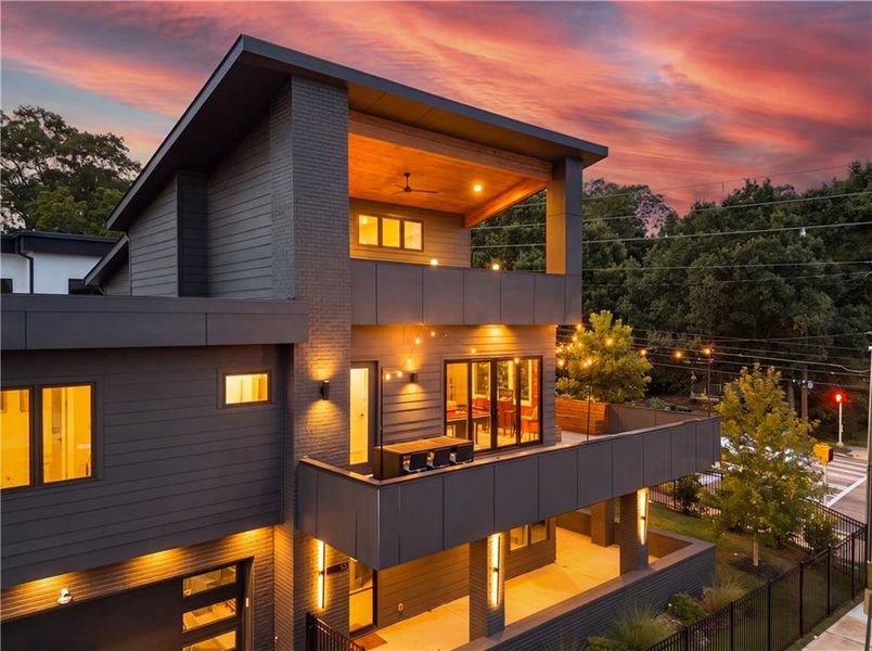 Exterior details and patio area of a home in , Atlanta (Image 29). Exterior details and patio area of a home in , Atlanta (Image 29).