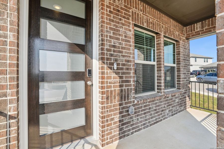 Exterior details and patio area of a home in Lark Canyon, New Braunfels (Image 24).