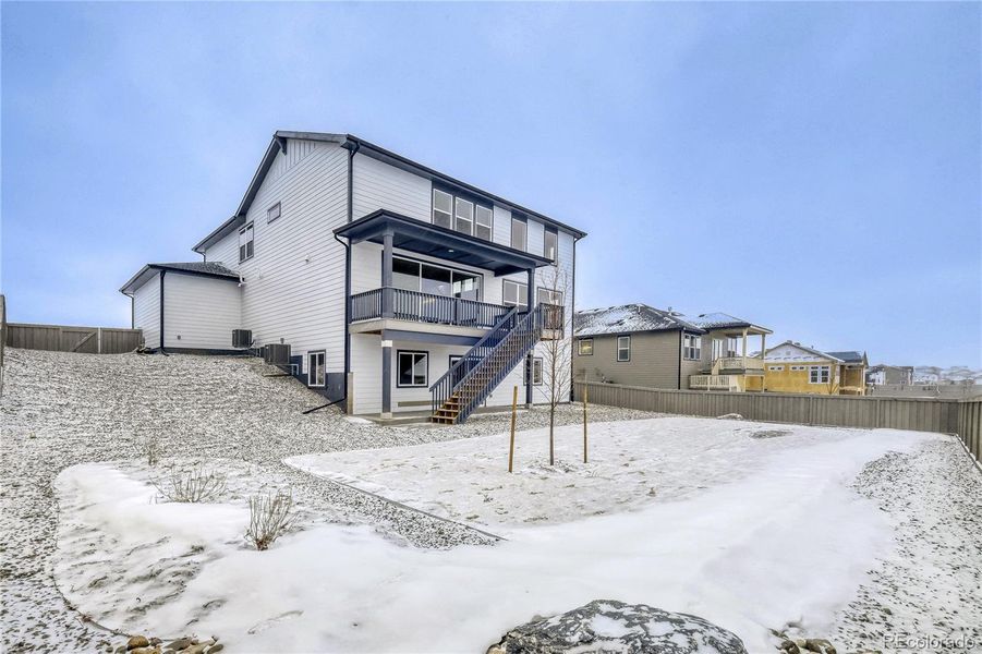 Exterior details and patio area of a home in Sterling Ranch Homestead, Colorado Springs (Image 3).