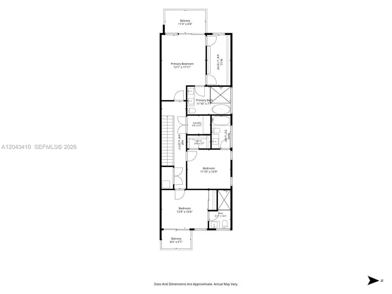 2D floor plan layout of this home in , Miami, FL (Image 5).
