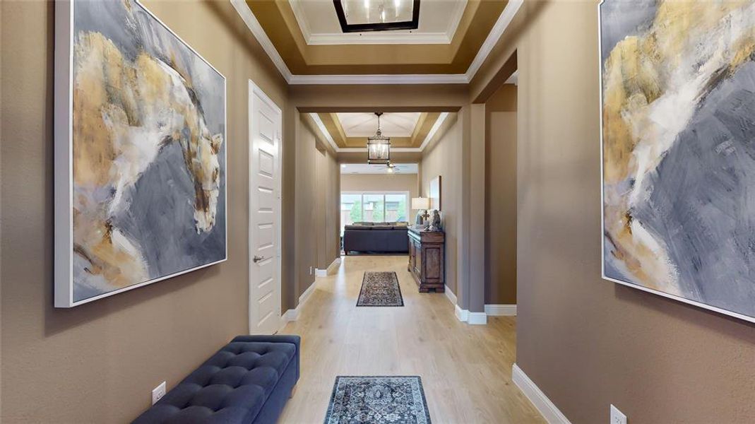 Upgraded decretive lighting, Tray ceiling