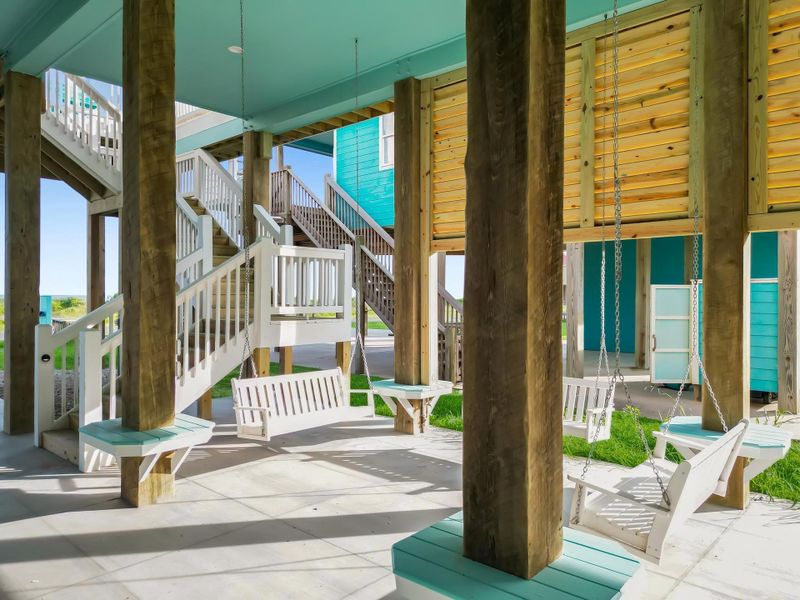 Exterior details and patio area of a home in , Crystal Beach (Image 33). Exterior details and patio area of a home in , Crystal Beach (Image 33).