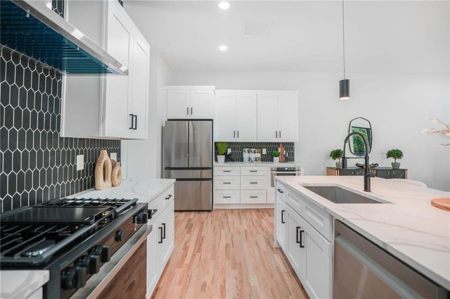 Furnished interior view inside a new home in , Atlanta (Image 17).