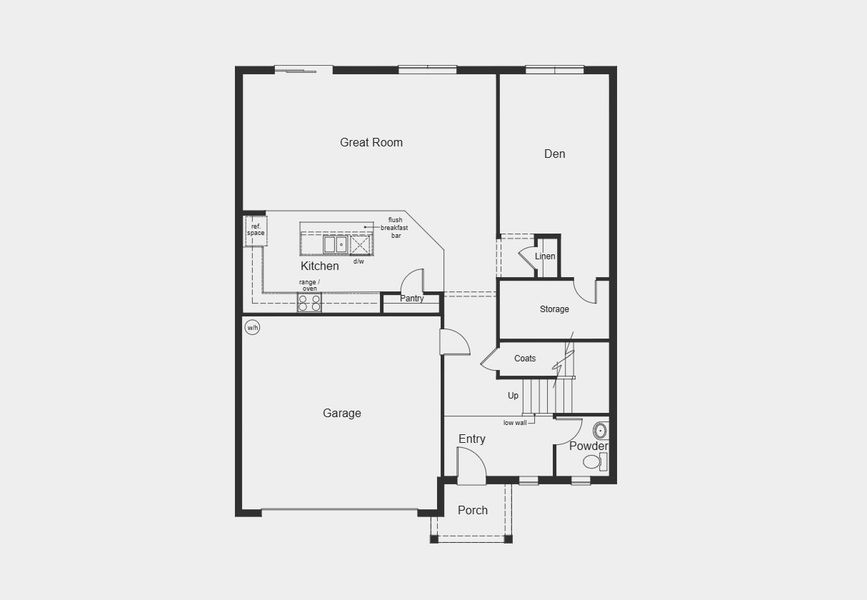2D floor plan layout for the 2766 by KB Home in Deer Springs, Zephyrhills, FL (Image 3).