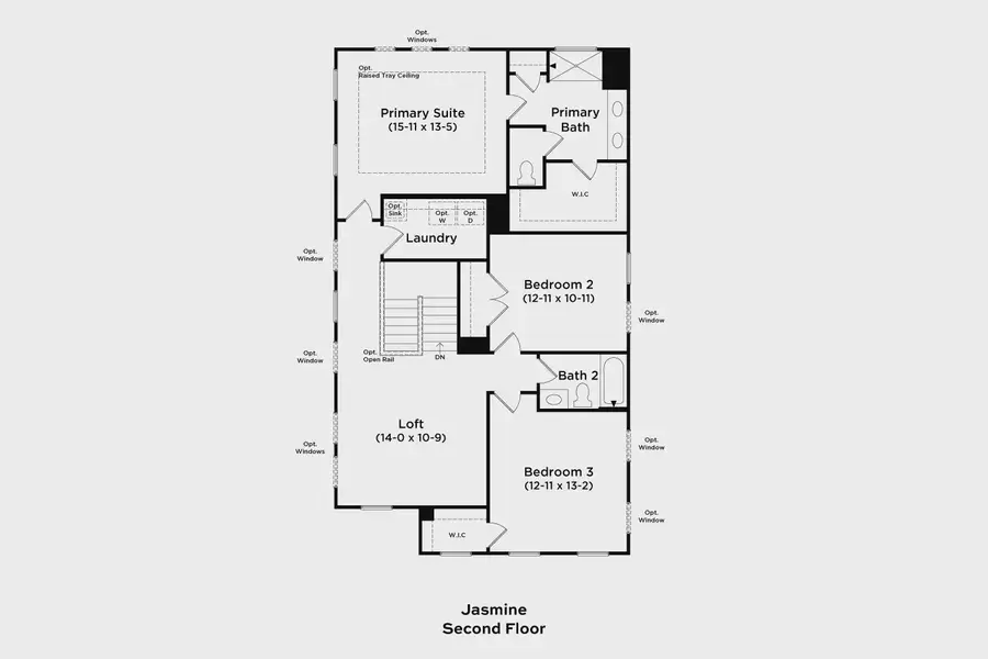2D floor plan layout of this home in Essex Village, Franklinton, NC (Image 4).