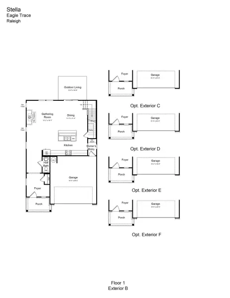 2D floor plan layout of this home in Eagle Trace, Wendell, NC (Image 3).