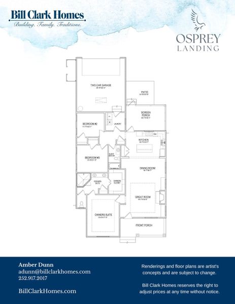 2D floor plan layout of this home in Osprey Landing, Southport, NC (Image 2). 2D floor plan layout of this home in Osprey Landing, Southport, NC (Image 2).