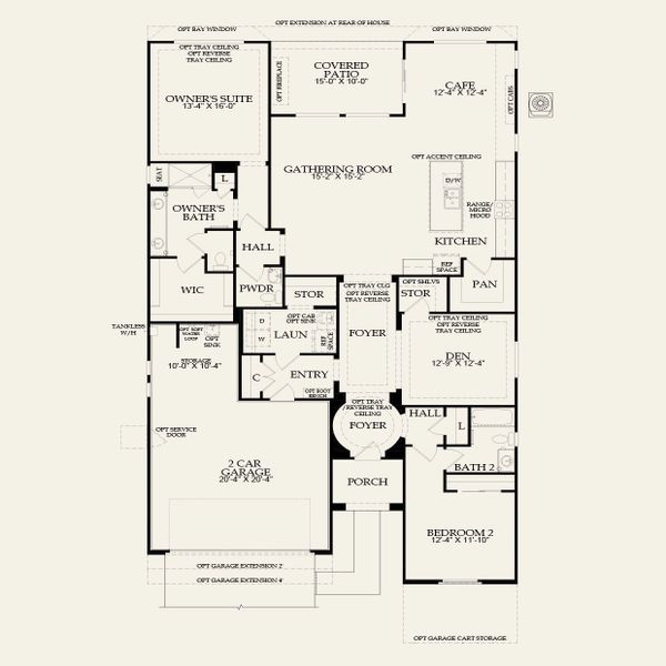 2D floor plan layout of this home in Sun City Anthem at Merrill Ranch, Florence, AZ (Image 3). 2D floor plan layout of this home in Sun City Anthem at Merrill Ranch, Florence, AZ (Image 3).