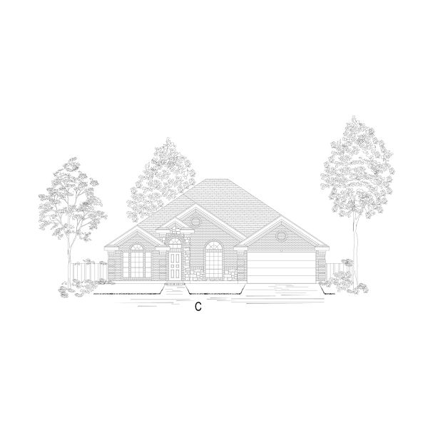 Representative rendering of the exterior for the Seville 2500 F by First Texas Homes (Image 6).