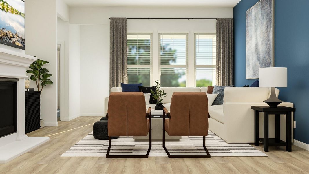 Furnished interior view inside a new home in Lively Ranch: Brookstone Collection, Georgetown (Image 14).