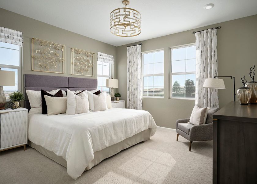 Representative furnished interior of a home built from the B by Tri Pointe Homes in Candelas Townhomes, Arvada (Image 6).