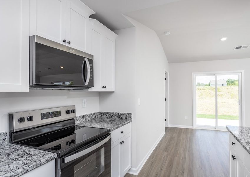 Each home comes with stainless steel appliances