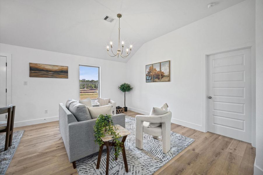 Furnished interior view inside a new home in , Willis (Image 12).