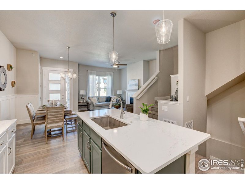 Furnished interior view inside a new home in Highlands at Fox Hill - The Towns, Longmont (Image 7).