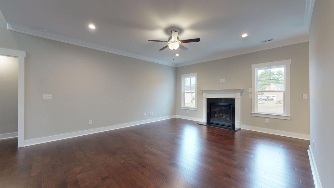 Representative unfurnished interior of a home built from the Carson by Bill Clark Homes in Cheshire Landing, Grimesland (Image 16). Representative unfurnished interior of a home built from the Carson by Bill Clark Homes in Cheshire Landing, Grimesland (Image 16).