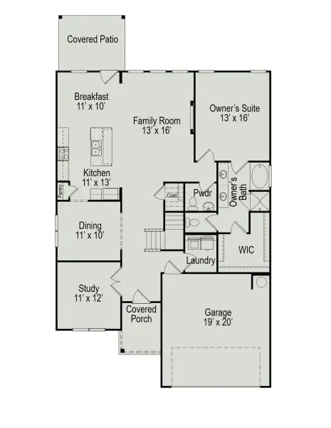 2D floor plan layout of this home in La Segarra, Pattison, TX (Image 3).