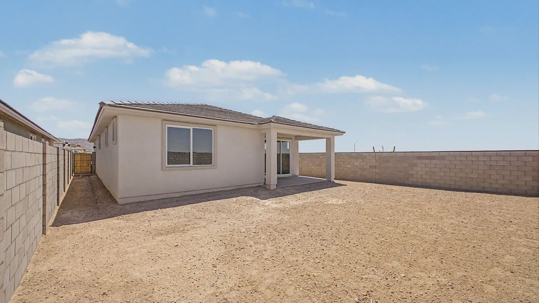 Exterior details and patio area of a home in Teravalis, Buckeye (Image 21). Exterior details and patio area of a home in Teravalis, Buckeye (Image 21).