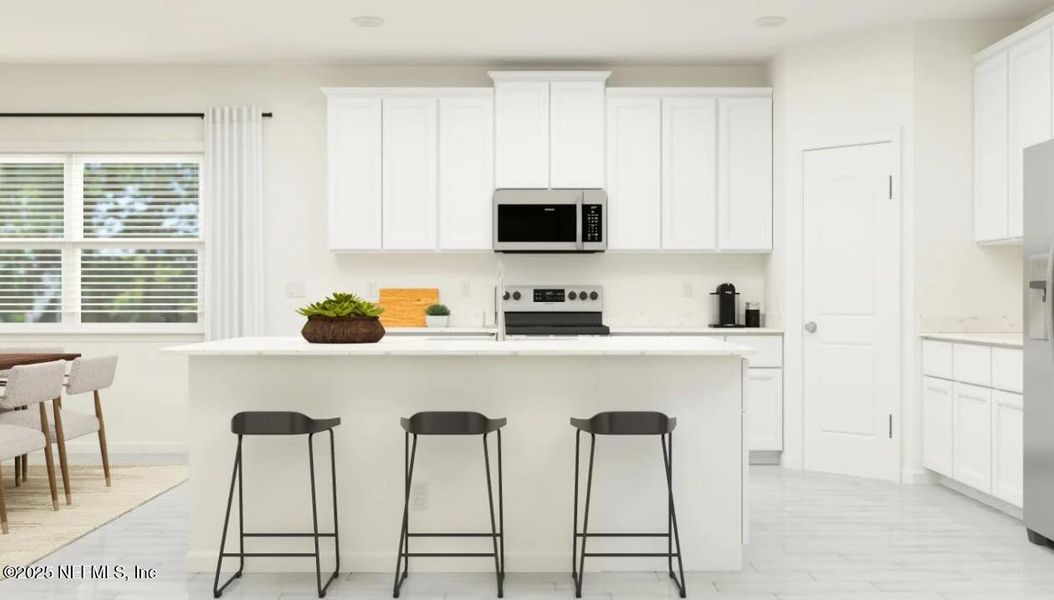Furnished interior view inside a new home in Silver Falls Single Family at SilverLeaf: Silver Falls 50s at SilverLeaf, St. Johns (Image 13).