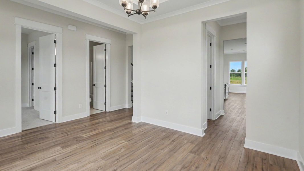 Dedicated dining area with access to kitchen